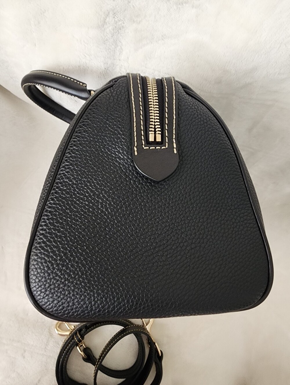 Dooney & Bourke Black Pebble Grain Satchel - Picture 3 of 6